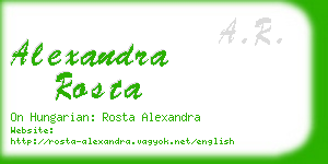 alexandra rosta business card